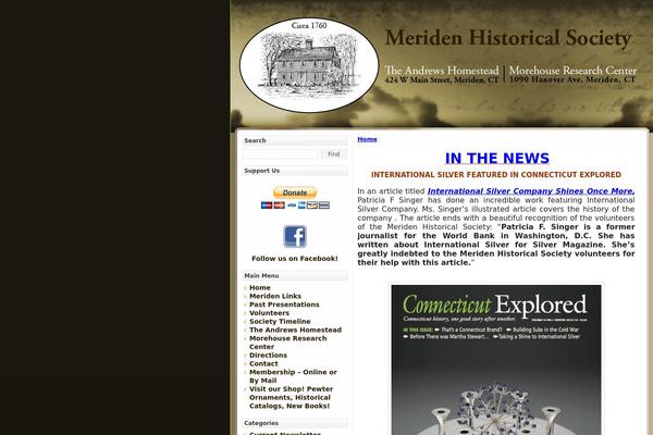 meridenhistoricalsociety.org site used Ixoragreen
