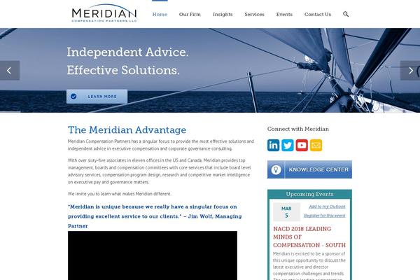 Meridian theme site design template sample