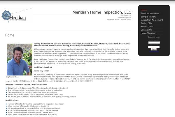 meridianhomeinspection.com site used Fluid-black