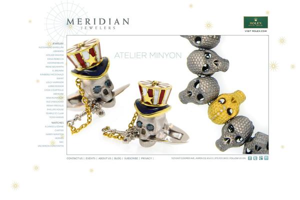 Meridian theme site design template sample
