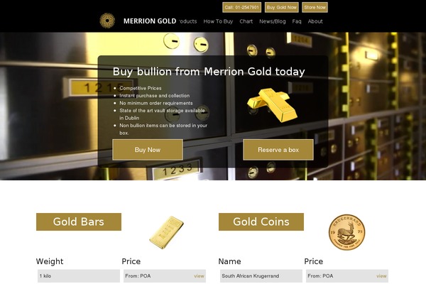 merriongold.ie site used Merriongold