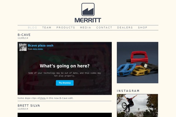 merrittbmx.com site used Merritt
