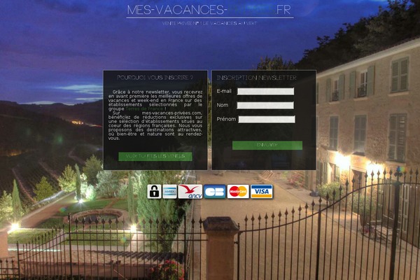 mes-vacances-privees.fr site used Mes-vacances-privees