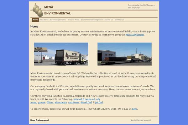 mesaenvironmental.com site used Mesaoil