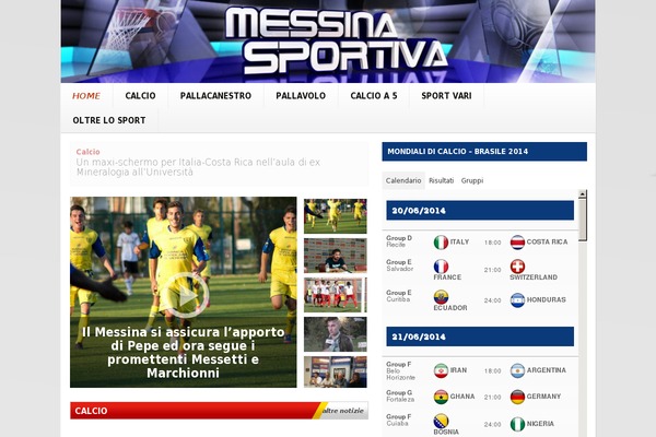 messinasportiva.it site used MH Newsdesk