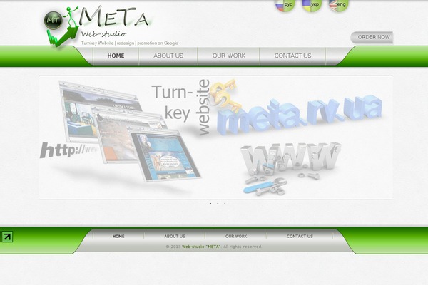 Meta theme site design template sample