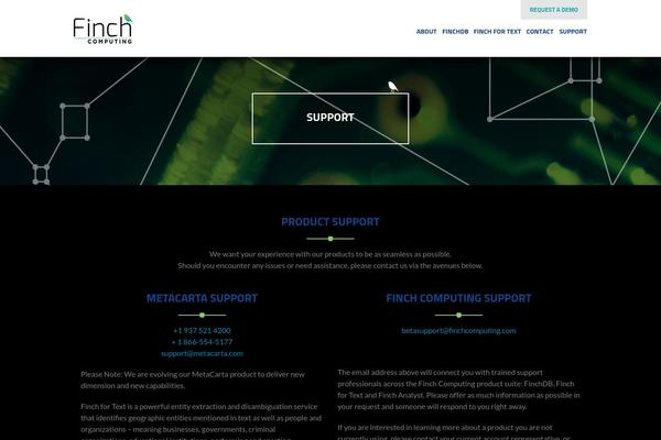 Finch theme site design template sample