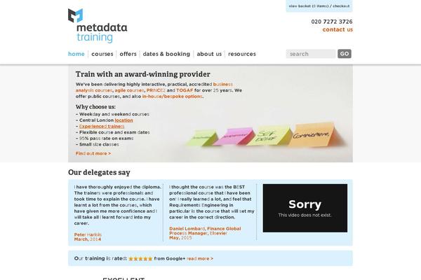 metadatatraining.co.uk site used Metadatatraining