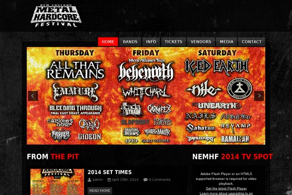 metalandhardcorefestival.com site used Nemf