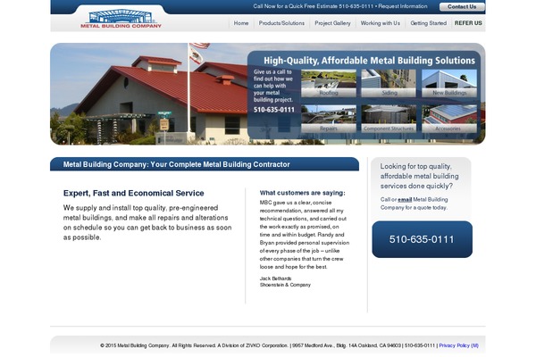 metalbuildingcompany.com site used Metalbuilding