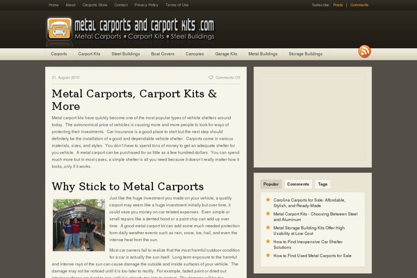 metalcarportsandcarportkits.com site used Fresh News