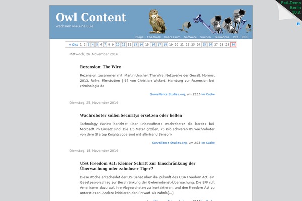 Owl theme site design template sample