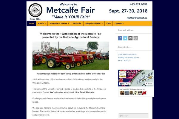 metcalfefair.com site used Pro Framework