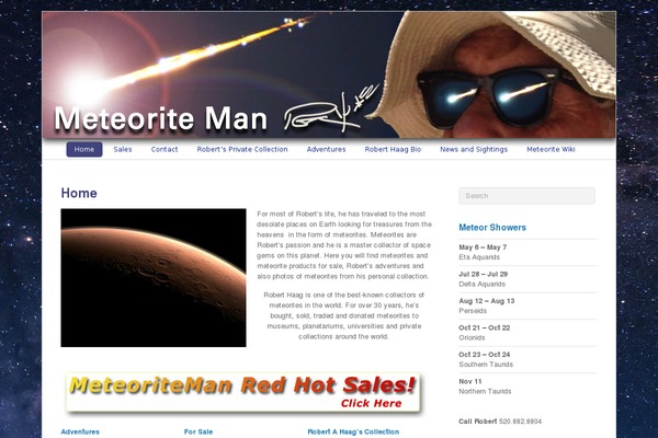 meteoriteman.com site used Basic