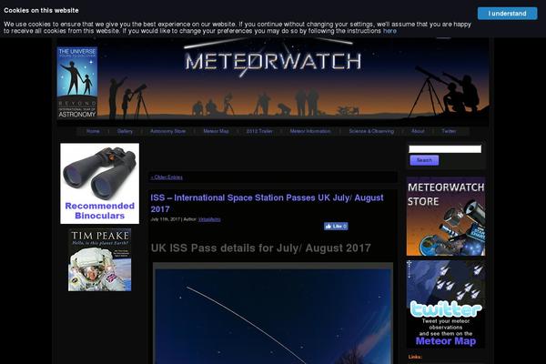meteorwatch.org site used Meteorwatch_3_column
