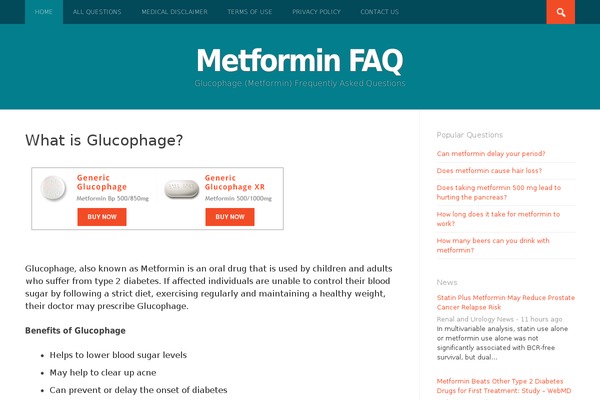 metforminfaq.com site used Bizmo