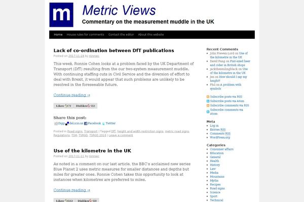 metricviews.org.uk site used Twentyten-metricviews