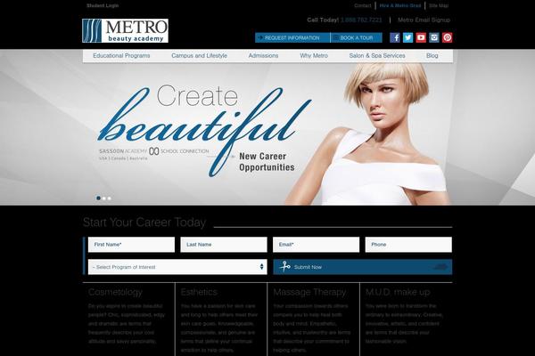 metrobeautyacademy.com site used Metro2013