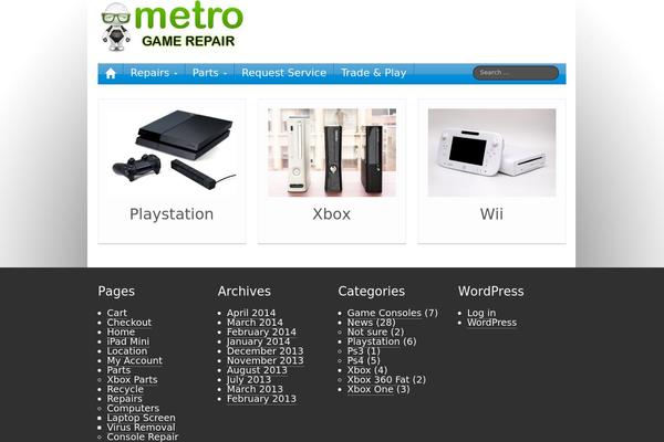 metrogamerepair.com site used Intro