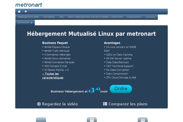 metronart.fr site used Squarehost