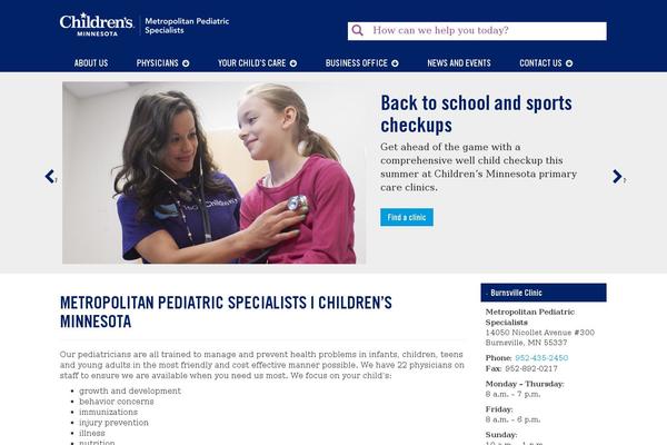 metropeds.com site used Childrens-clinics