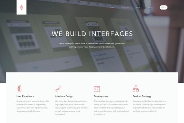 Portfolio theme site design template sample