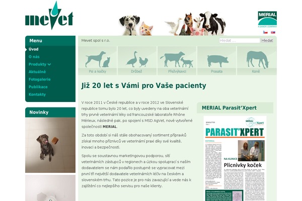 mevet.cz site used Mevet