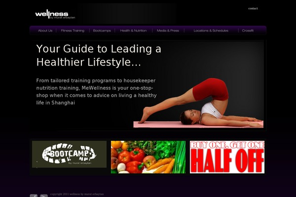 Wellness theme site design template sample