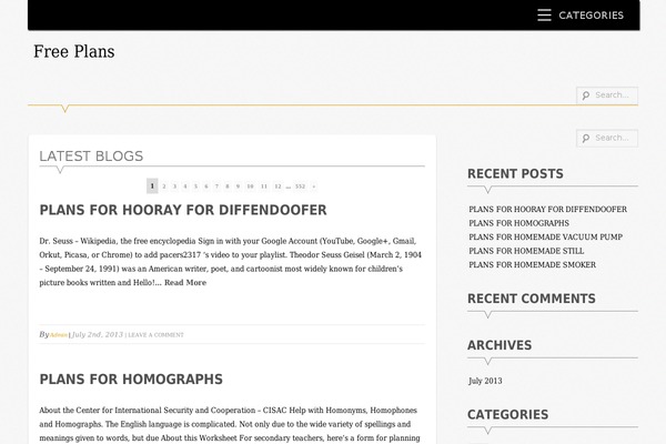 Supernova theme site design template sample