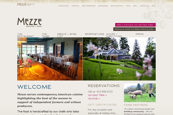 mezzerestaurant.com site used Mezze