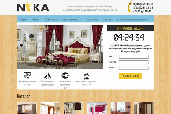 Nika theme site design template sample