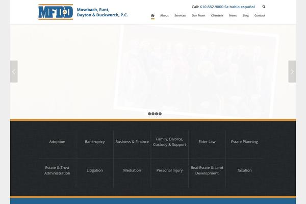 Enfold theme site design template sample