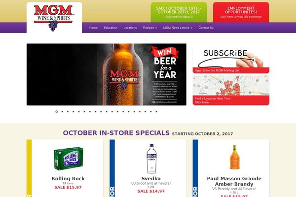 mgmwineandspirits.com site used Mgm