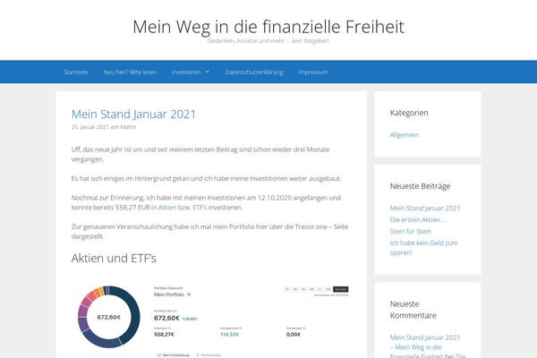 GeneratePress theme site design template sample