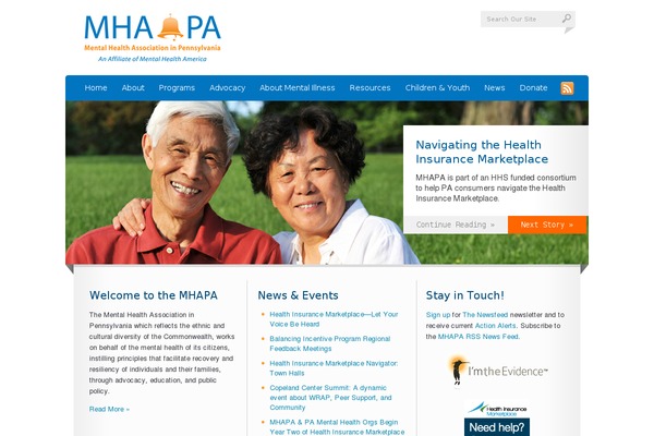 mhapa.org site used Paradigm