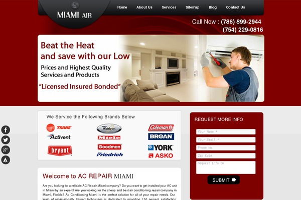 miamiair-conditioning.com site used Miamiairconditioning