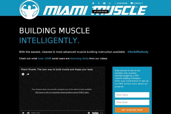 muscle theme websites examples