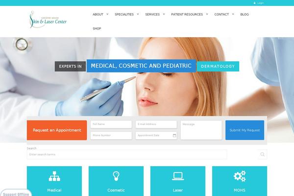 Medico theme site design template sample