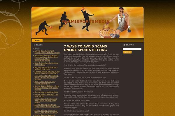 Basketball theme site design template sample