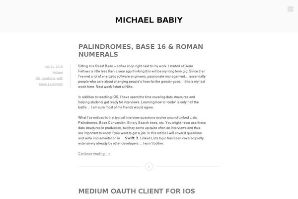 michaelbabiy.com site used Minnow