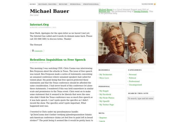 michaelbauer.com site used Thesis-v03