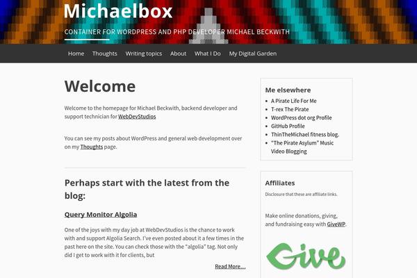 michaelbox.net site used BlogSixteen