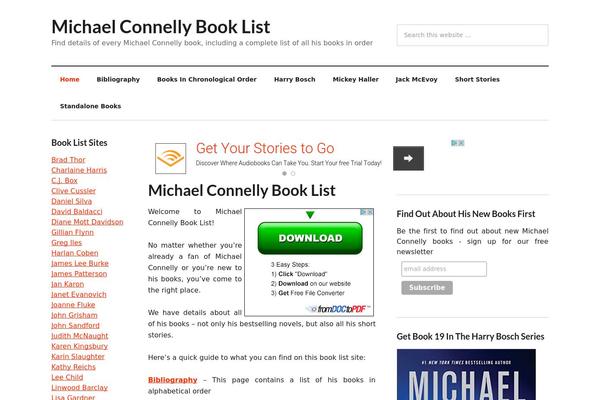 michaelconnellybooklist.com site used Genesis-sample
