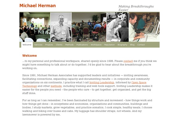 Twenty Ten theme site design template sample