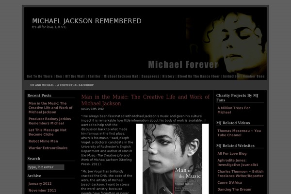 Michael Forever theme site design template sample