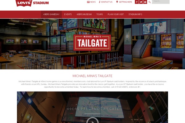 michaelminastailgate.com site used Levisstadium