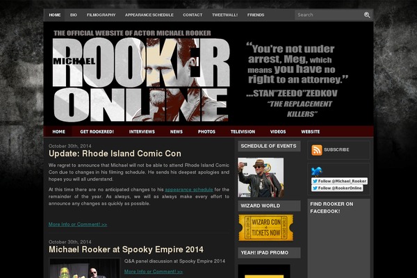 michaelrookeronline.com site used Alfredo