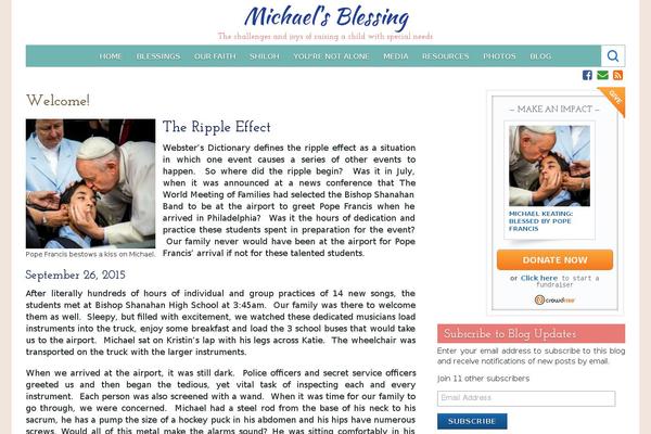 michaelsblessing.com site used Mikey