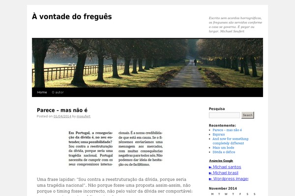 WordPress website example screenshot