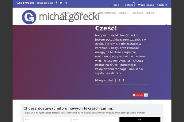 michal-gorecki.pl site used Eximious Magazine